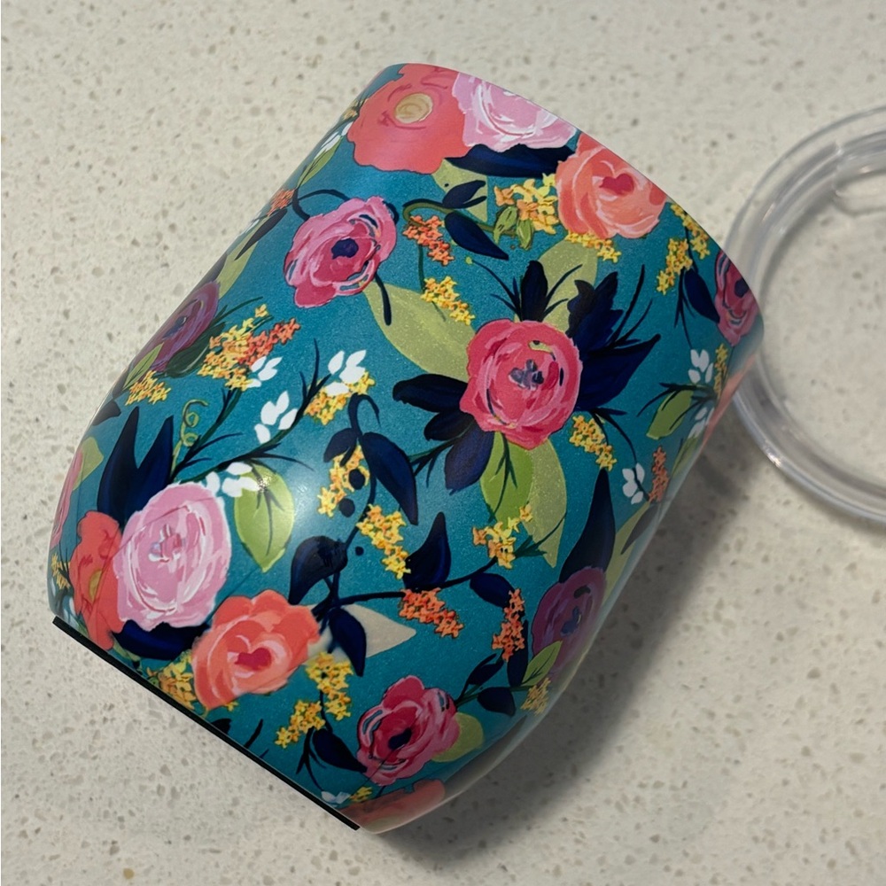 Floral Wine Tumbler
